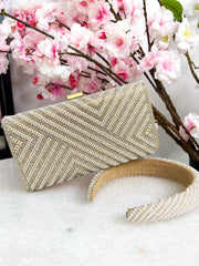 The Clara - Diamante Design Clutch Bag