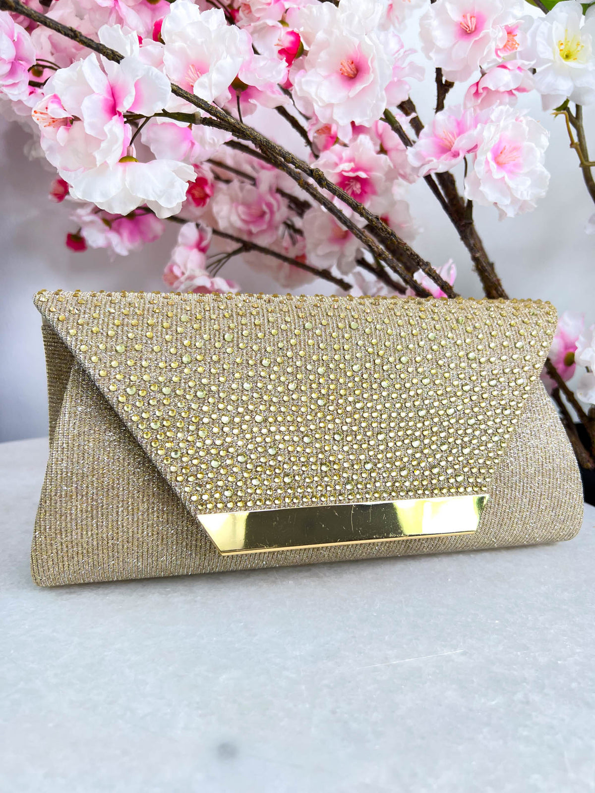 The Alice - Diamante Envelope Clutch Bag