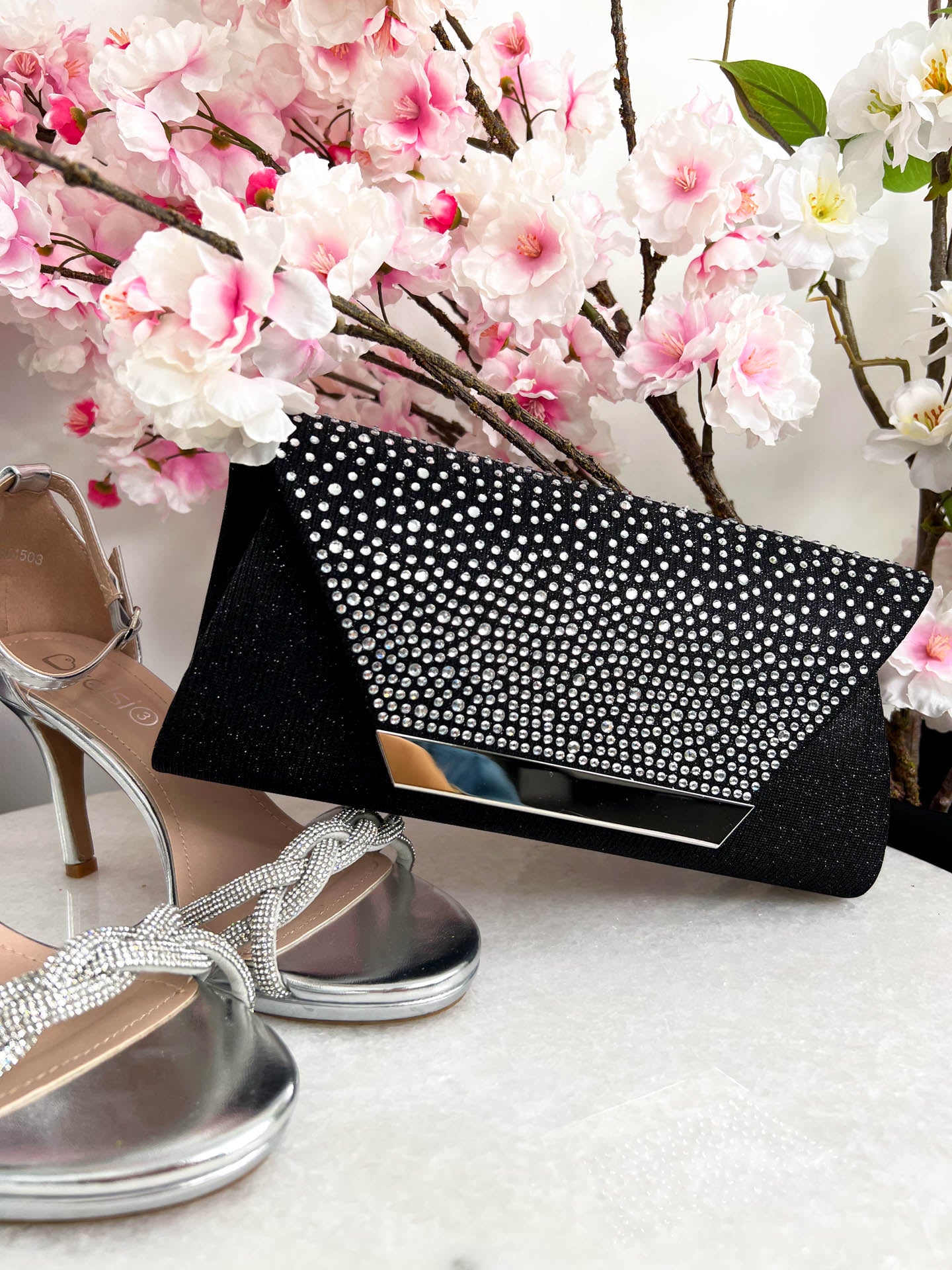 The Alice - Diamante Envelope Clutch Bag