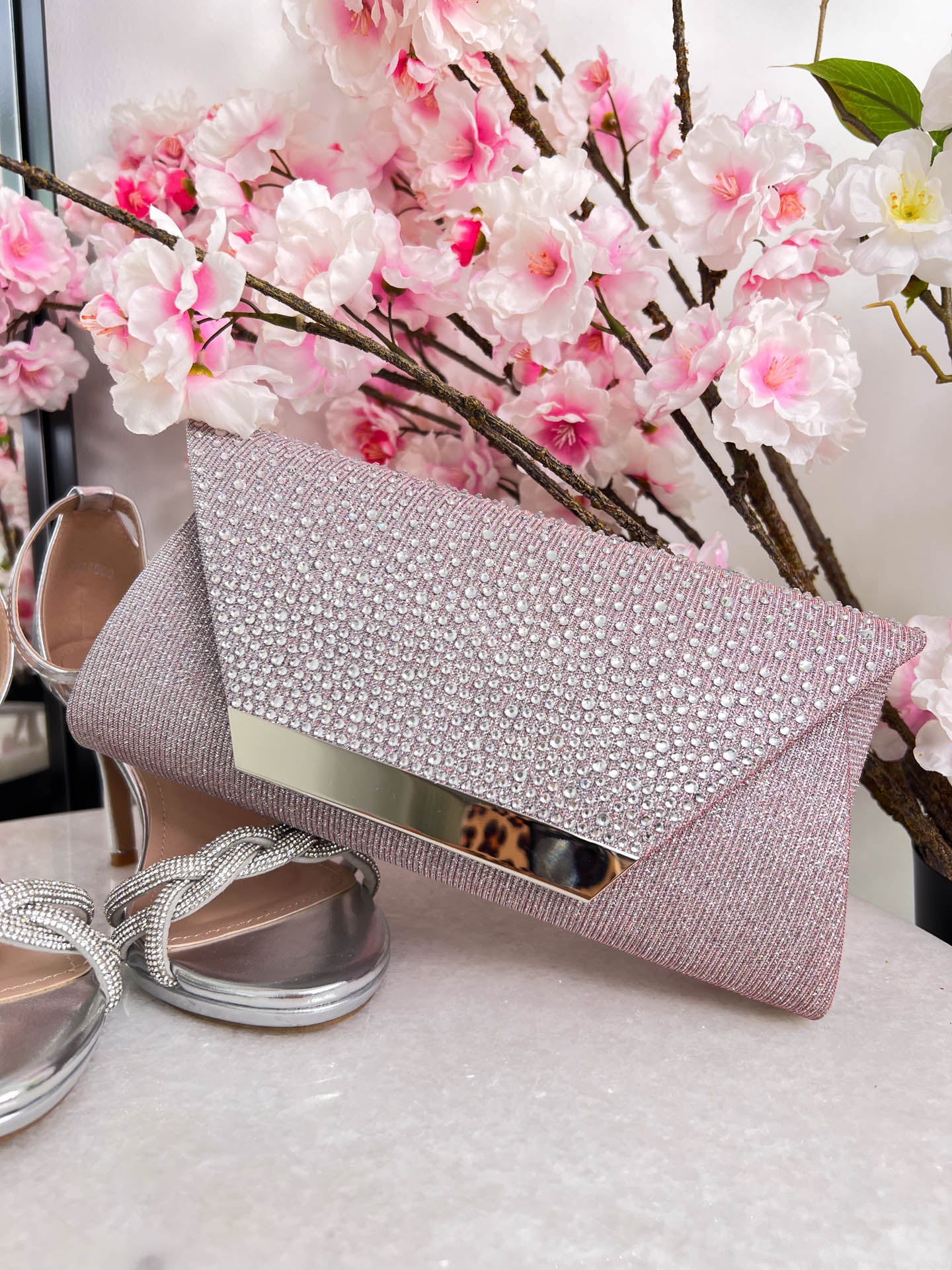 The Alice - Diamante Envelope Clutch Bag