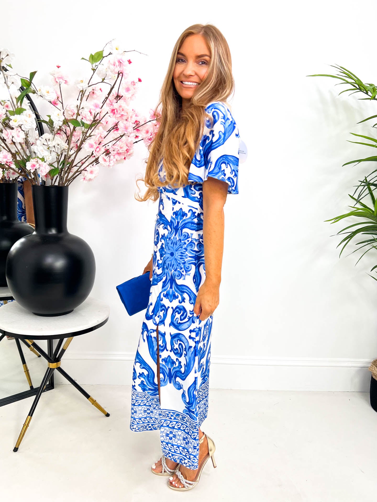 The Skye - Abstract Print Maxi Dress