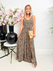 The Alaia - Animal Print Strappy Maxi Dress