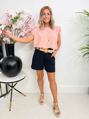 The Jemma - Rattan Belted Shorts