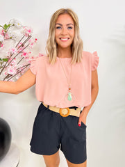 The Annabel - Frilled Short Sleeve Blouse