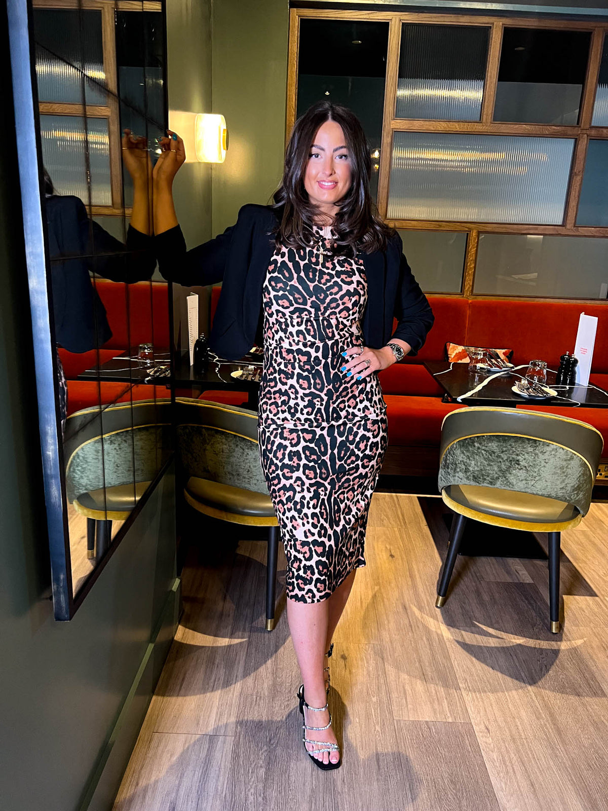 The Maddie - Leopard Print Midi Dress