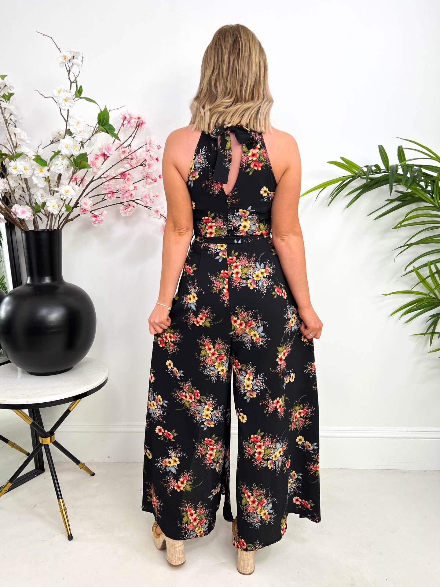 The Bree - Halter Neck Floral Jumpsuit