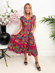 The Tilda- Floral print midi dress