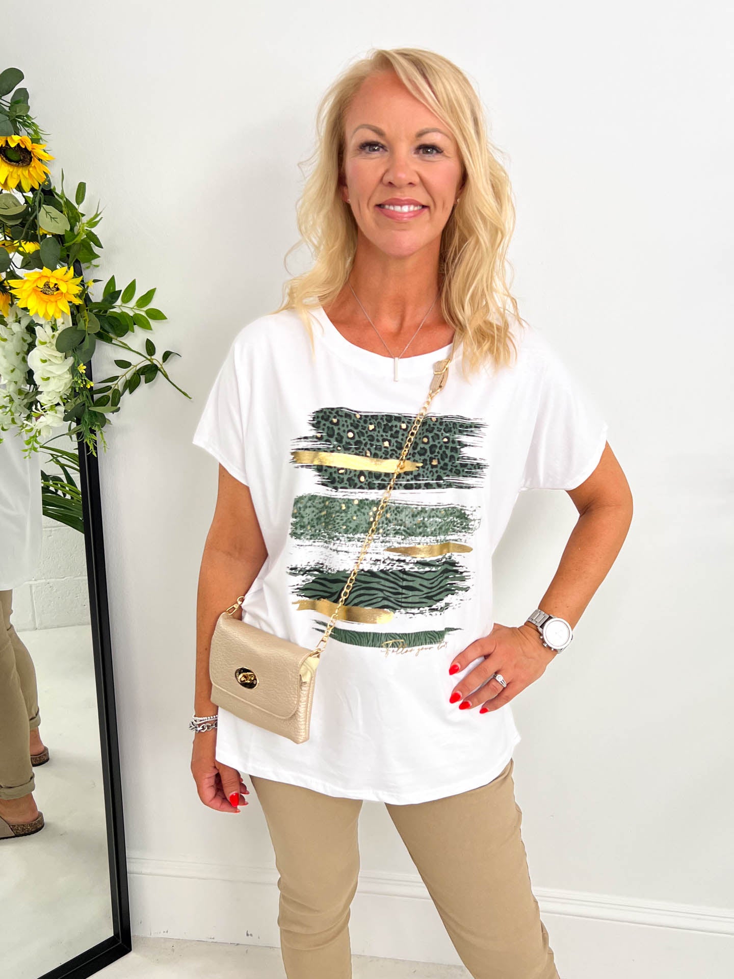 The Kerri - Animal Print Abstract T-shirt