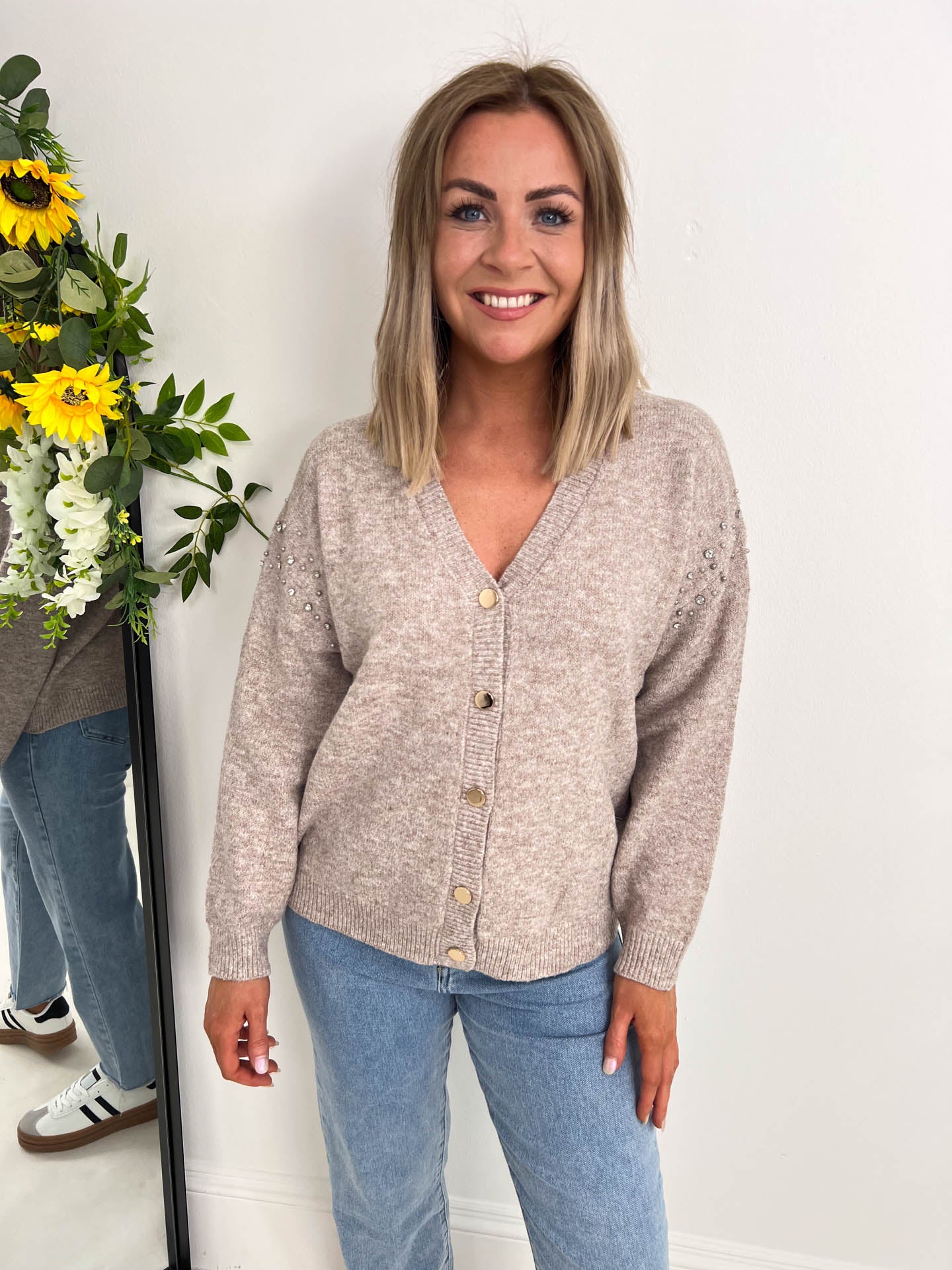 The Hollie - Cardigan with Diamante Detailing