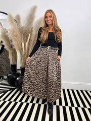 The Alarise - Maxi Dress with Leopard Print Skirt