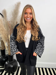 The Jesse - Coat With Leopard Print Sleeves