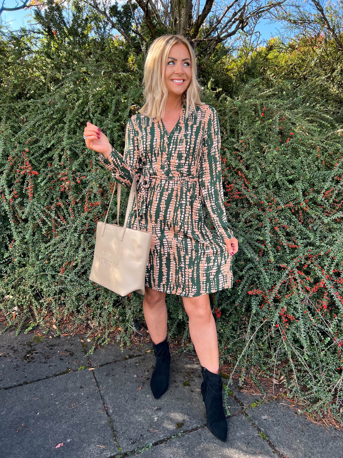 The Casie- Snake Print Shirt Dress