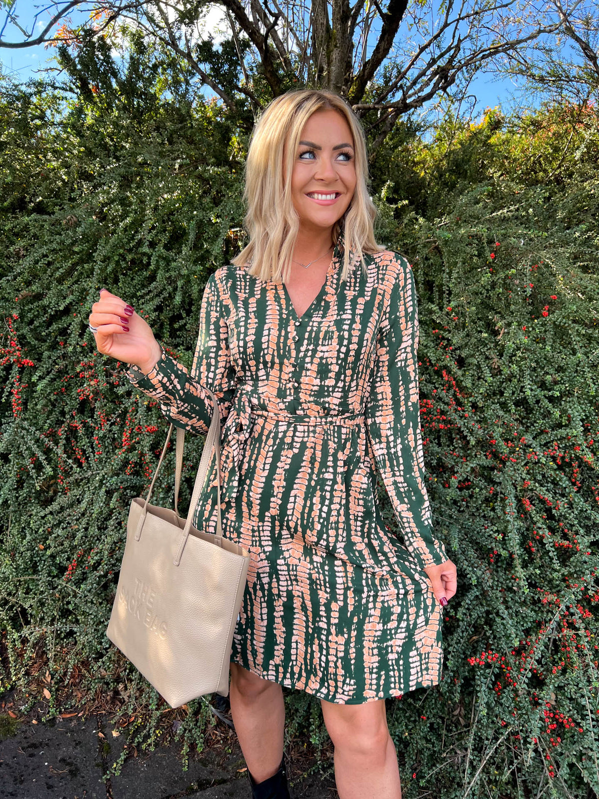 The Casie- Snake Print Shirt Dress