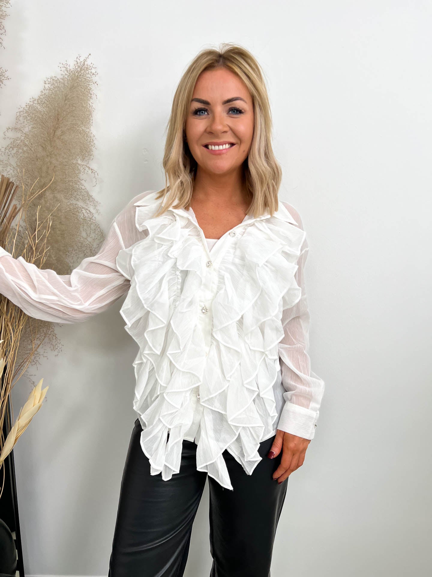 The Every- White Frill Detail Blouse