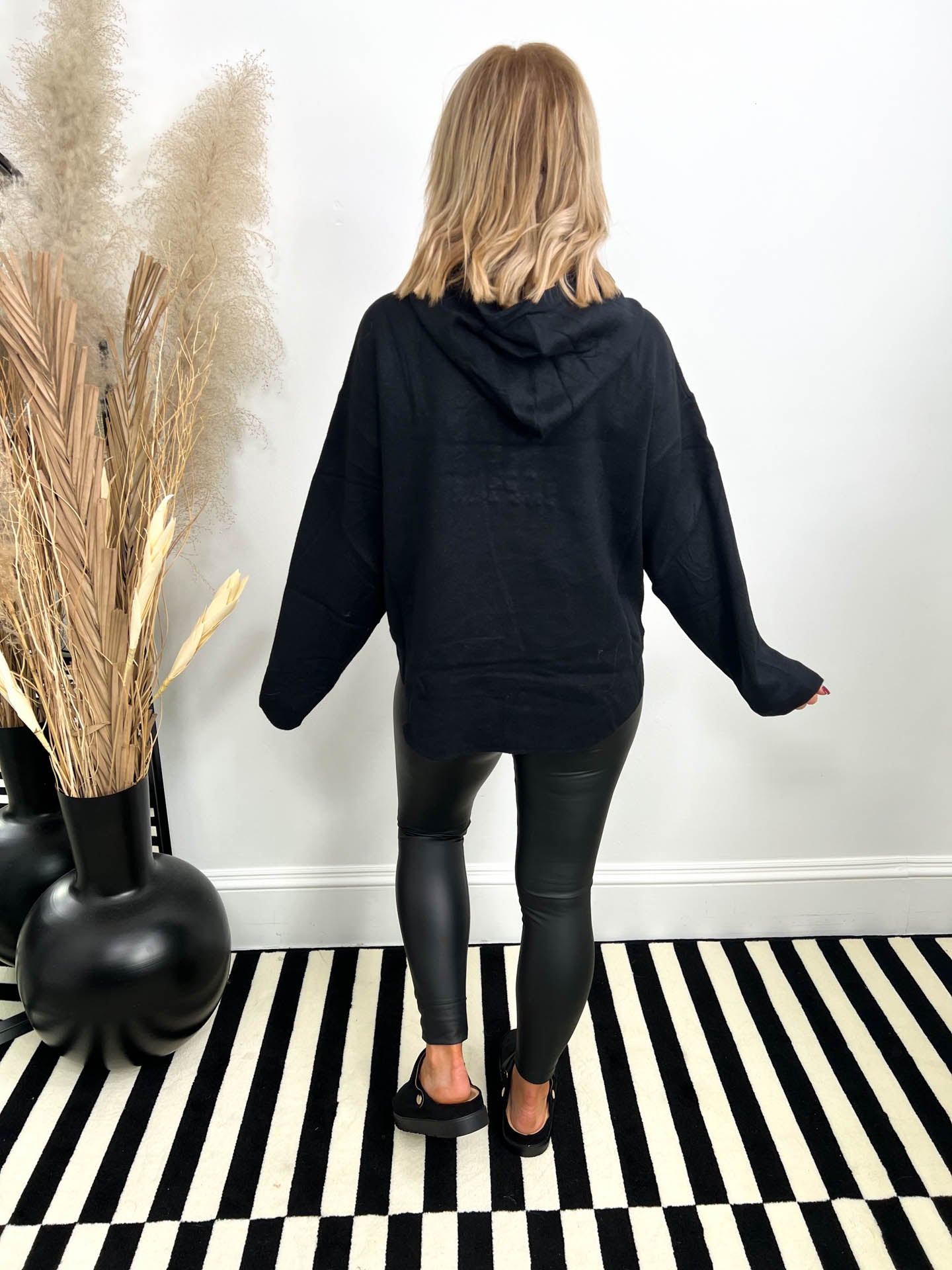 The Leanne - Pearl and Diamante Knitted Hoodie