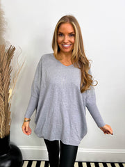 The Teresa - Diamante Batwing Knit Jumper