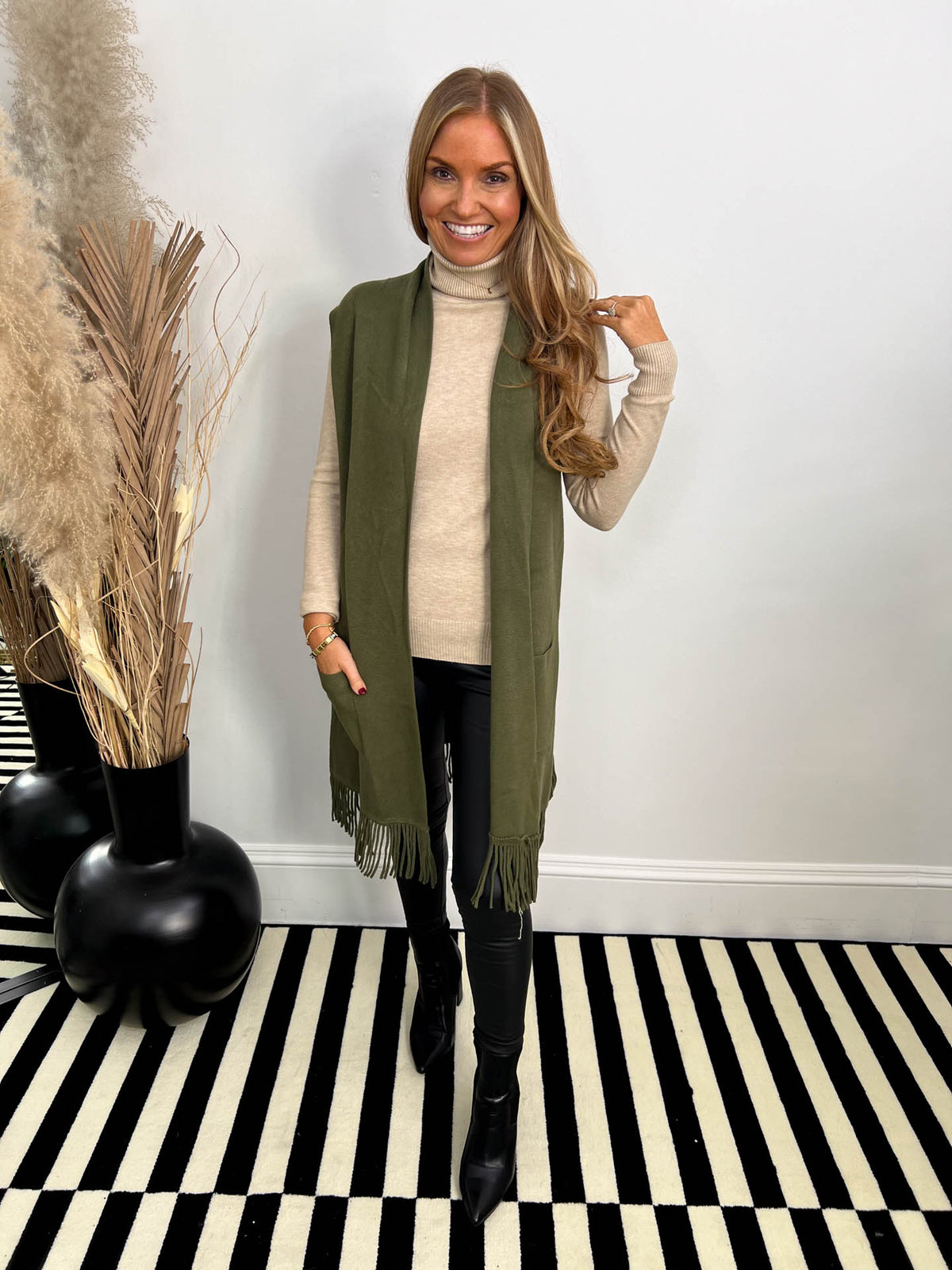 The Chloe - Tassel Sleeveless Cardigan