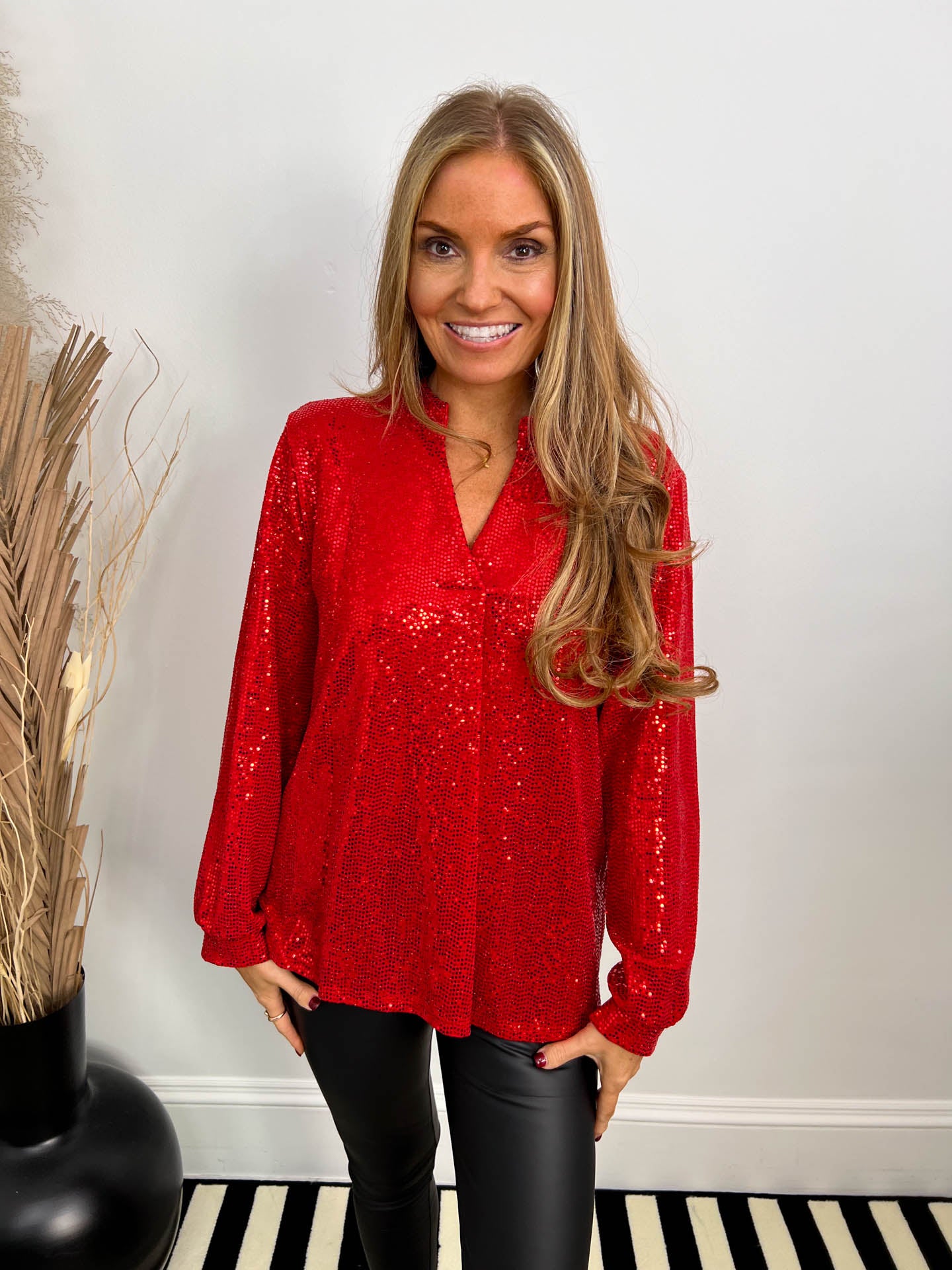 The Rochelle - Sequin Long Sleeve Shirt