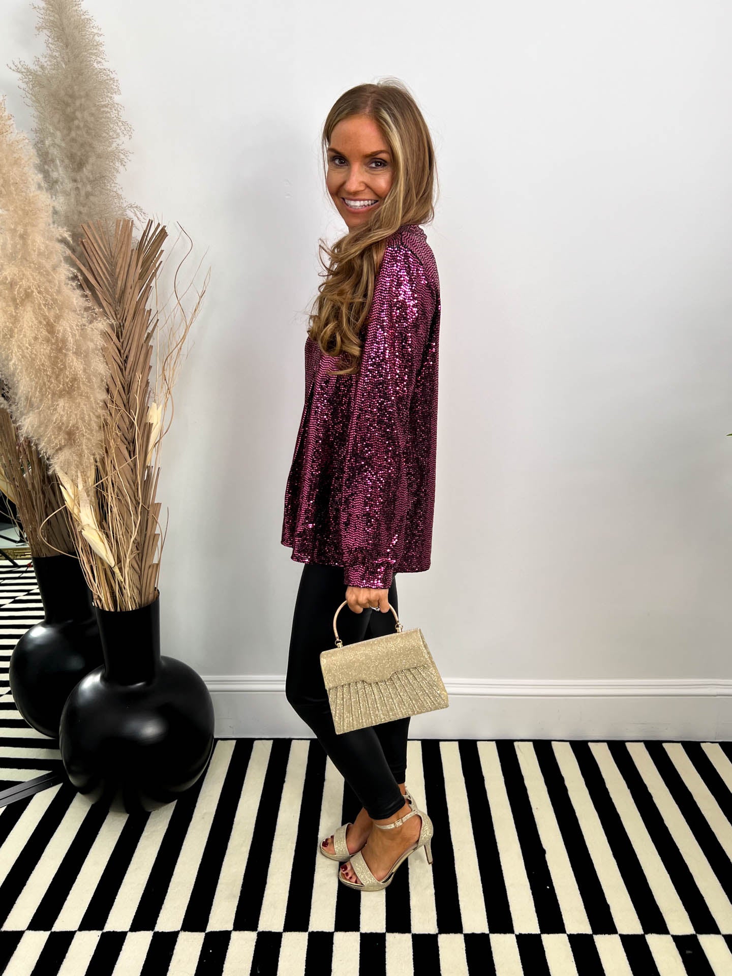 The Rochelle - Sequin Long Sleeve Shirt