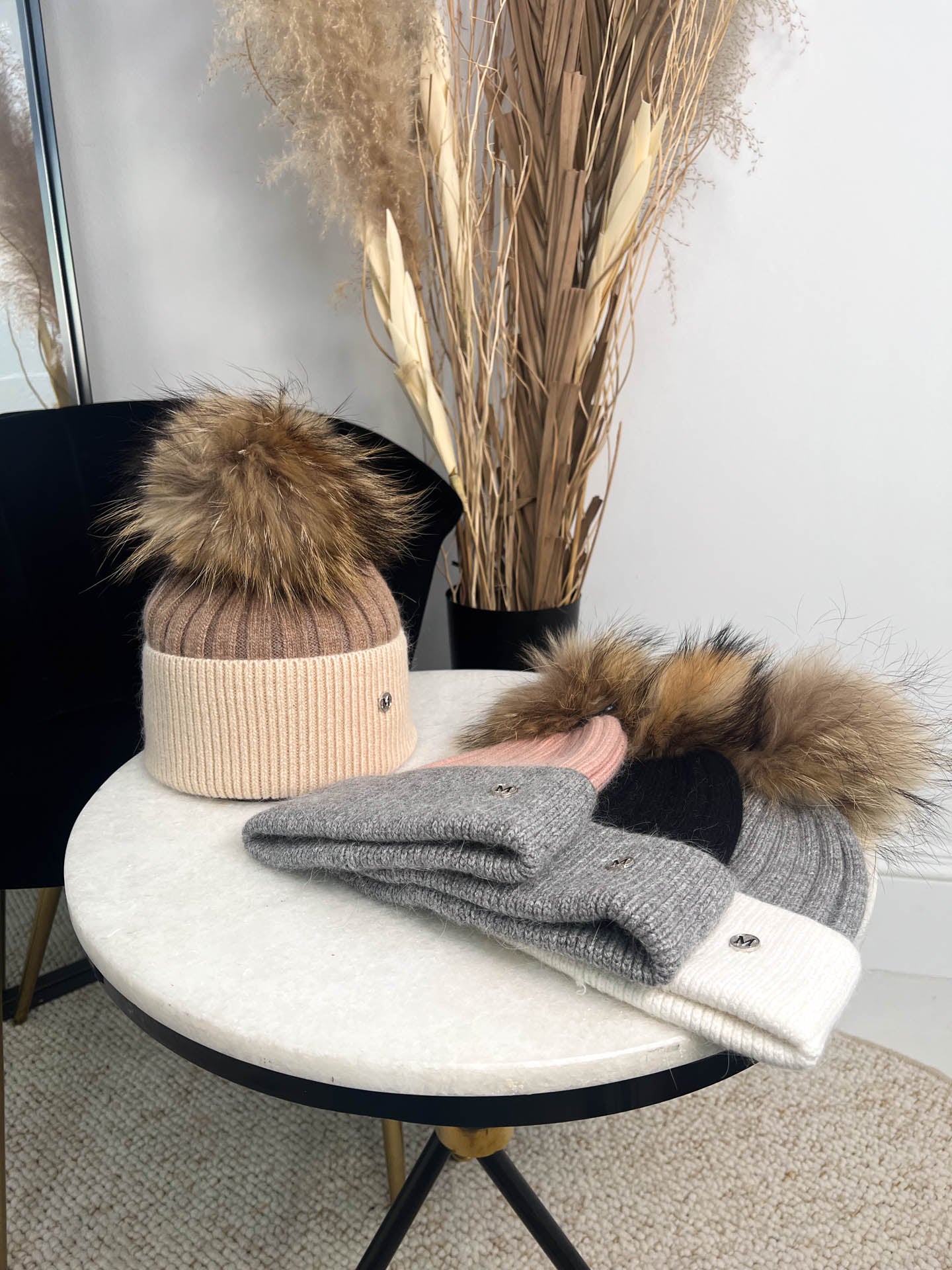 The Ellia - Two Tone Pom Pom Hat