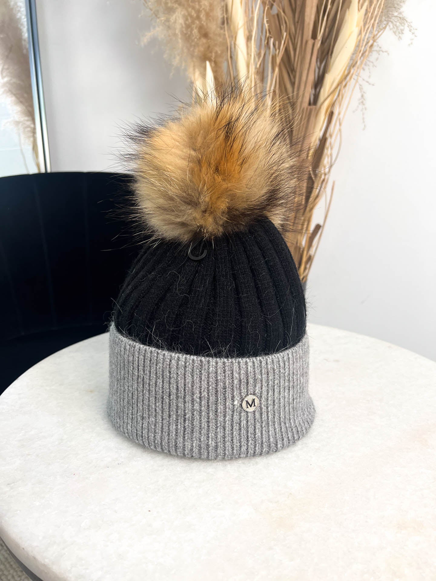The Ellia - Two Tone Pom Pom Hat