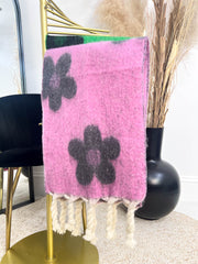 The Aida- Woollen Scarf with Flowers