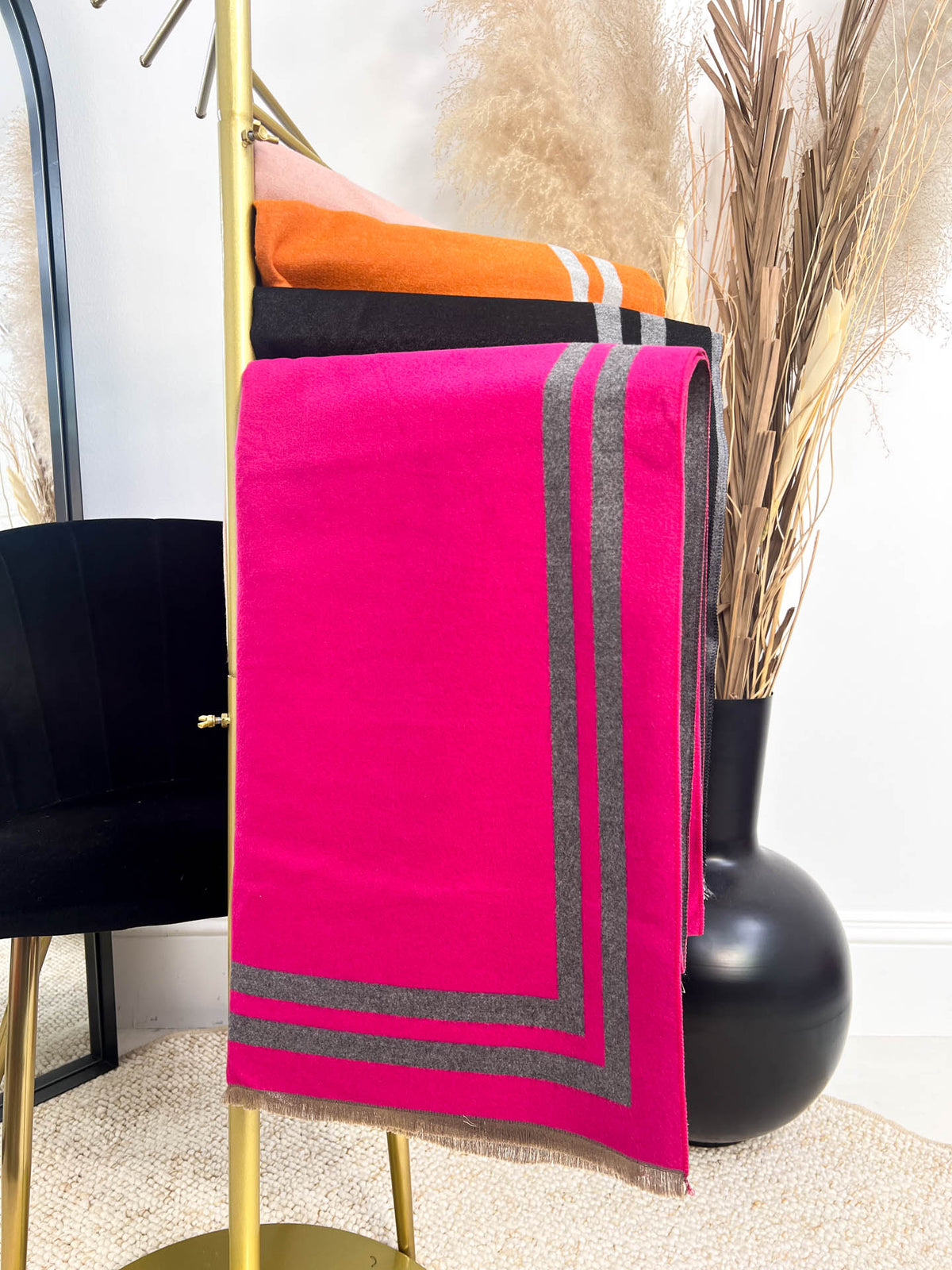 The Beth- Line Detail Scarf