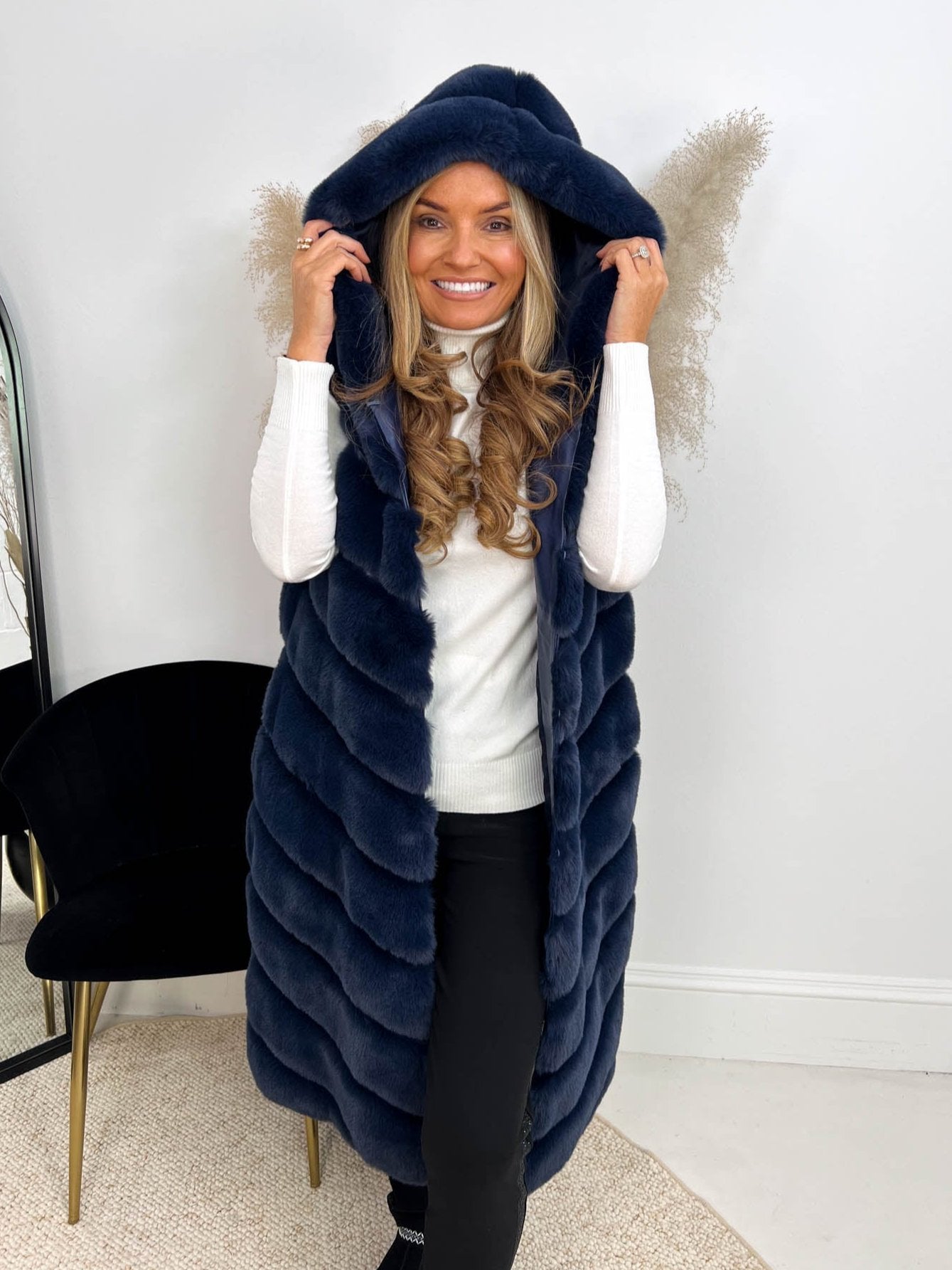 The Katie- Long Fur Gilet