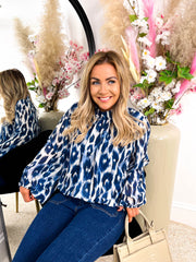 The Ophelia - Leopard Print Bubble Hem Blouse