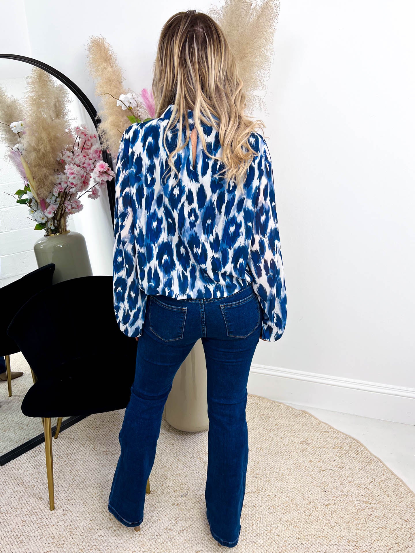 The Ophelia - Leopard Print Bubble Hem Blouse