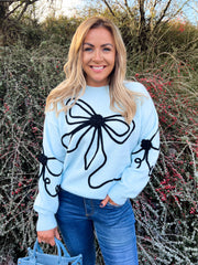 The Toni - Bow Knitted Sweatshirt