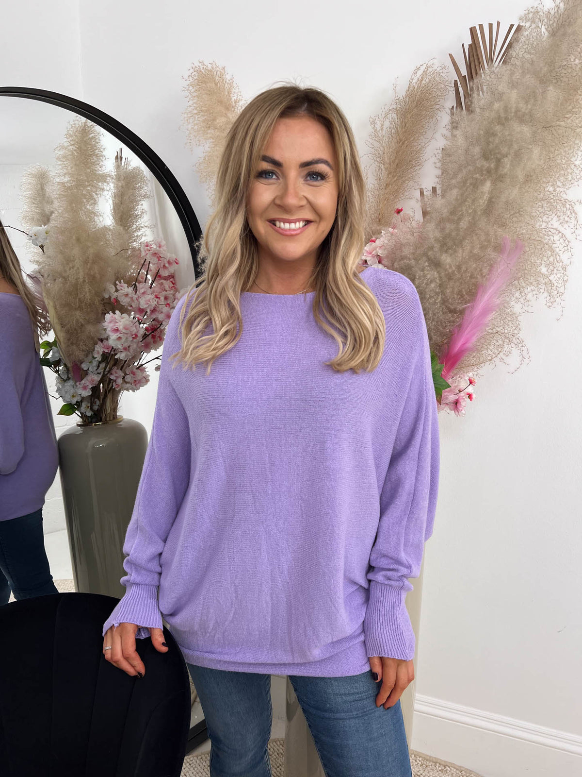 The Flossy Longline - Knitted Batwing Jumper