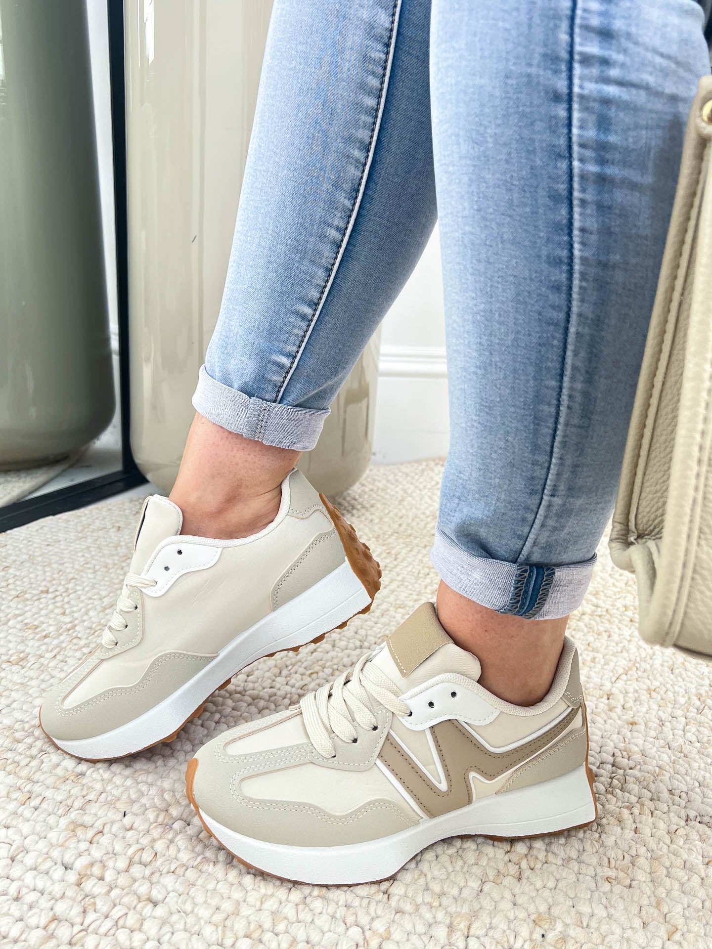 The Dana - Nude Chunky Trainer