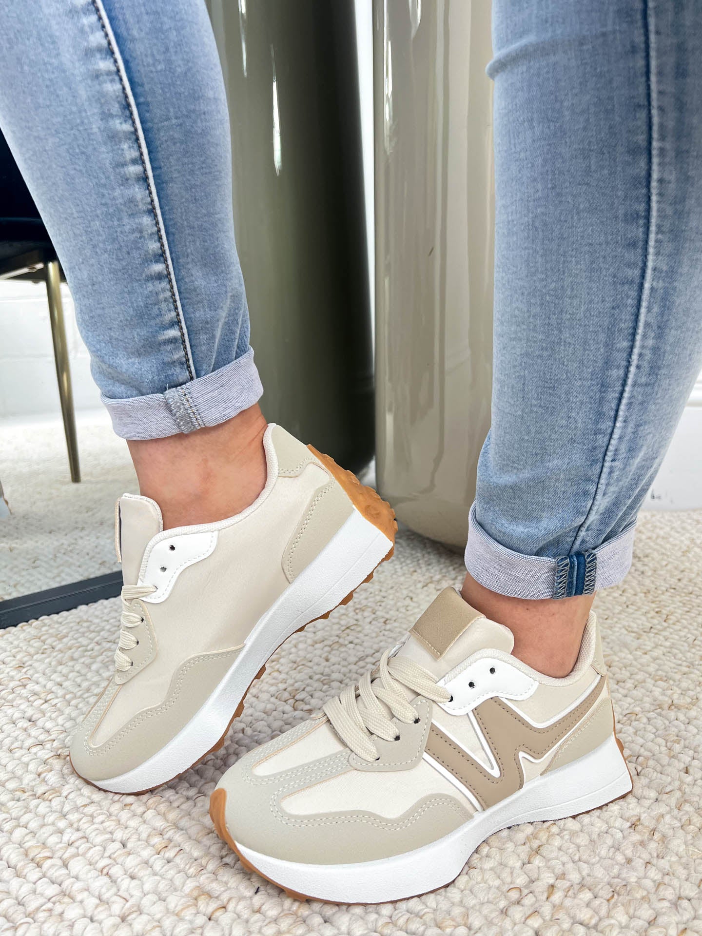 The Dana - Nude Chunky Trainer