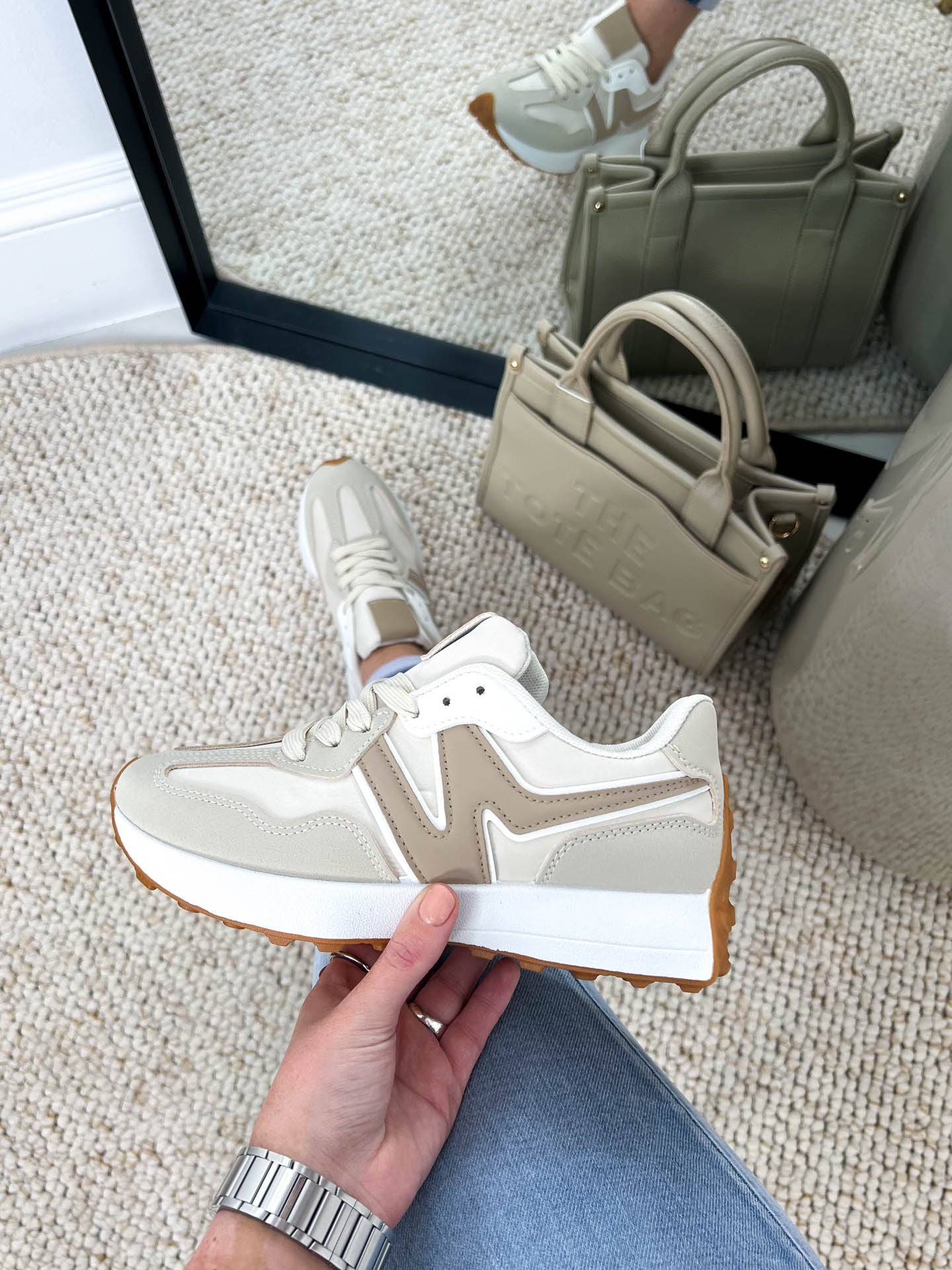 The Dana - Nude Chunky Trainer