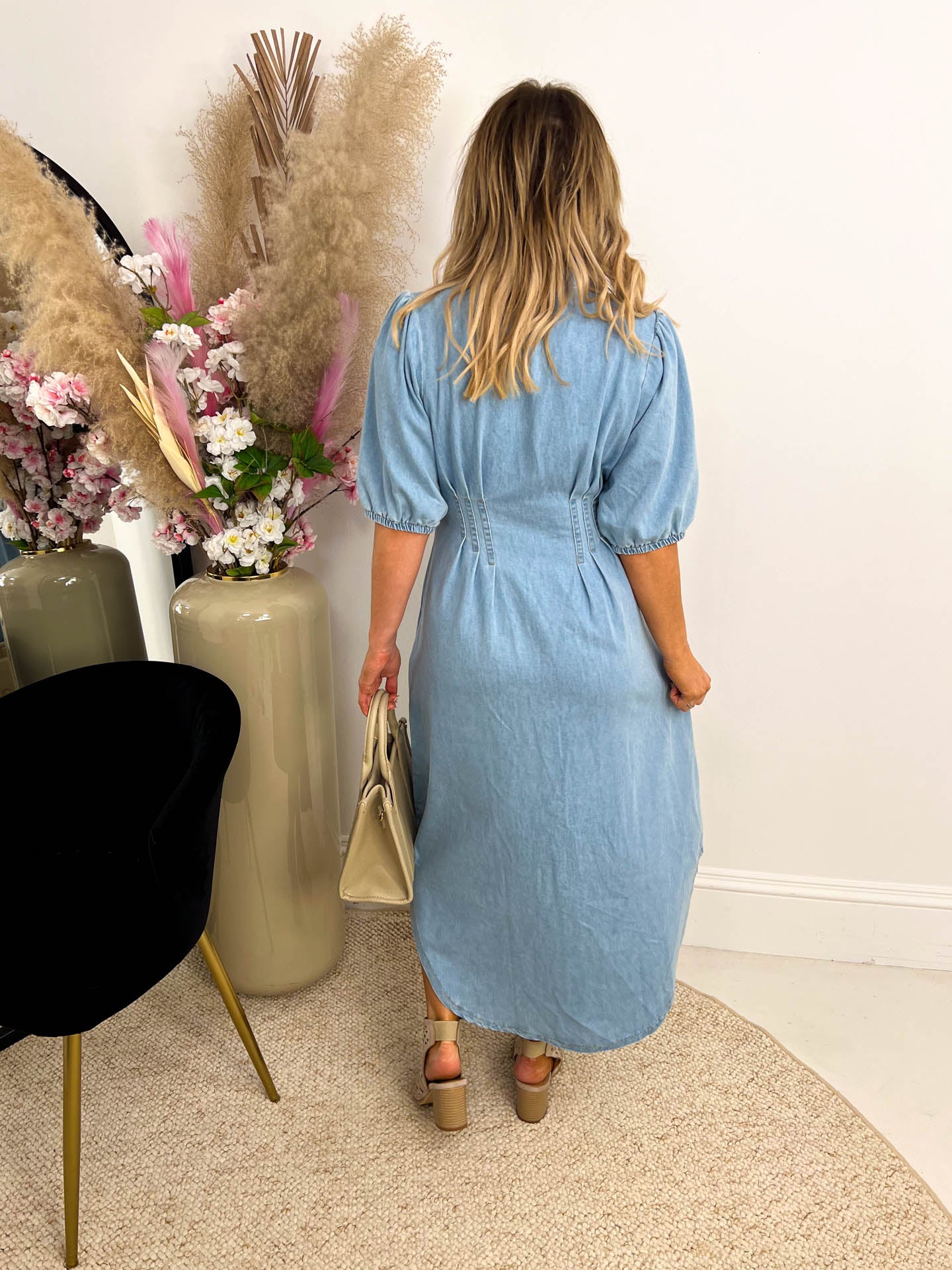 The Nate - Denim Midi Dress