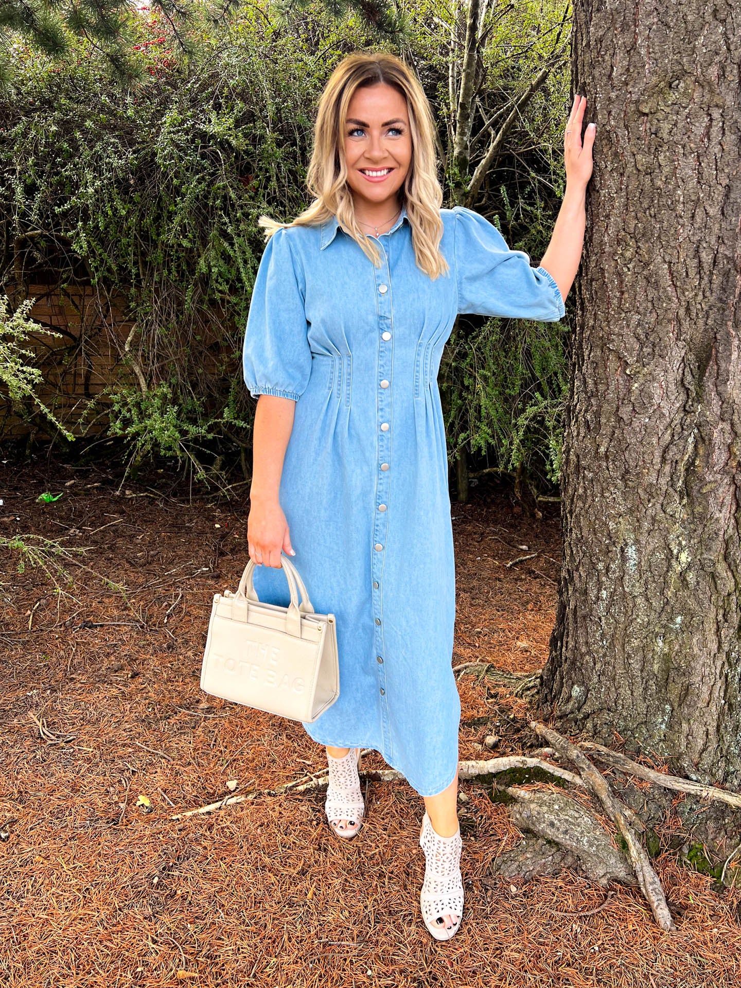 The Nate - Denim Midi Dress