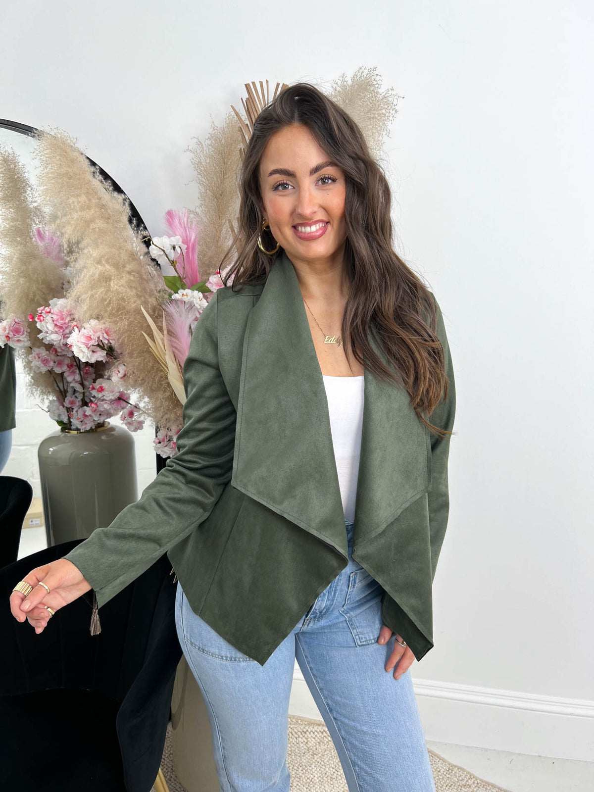 The Lynda - Suede Waterfall Jacket