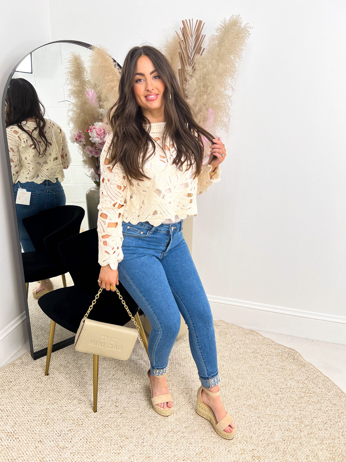 The Jazzy - Crochet Long Sleeve Top