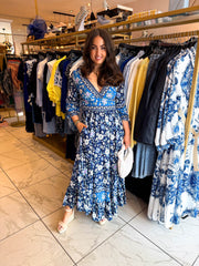 The Betty - Blue Floral Maxi Dress