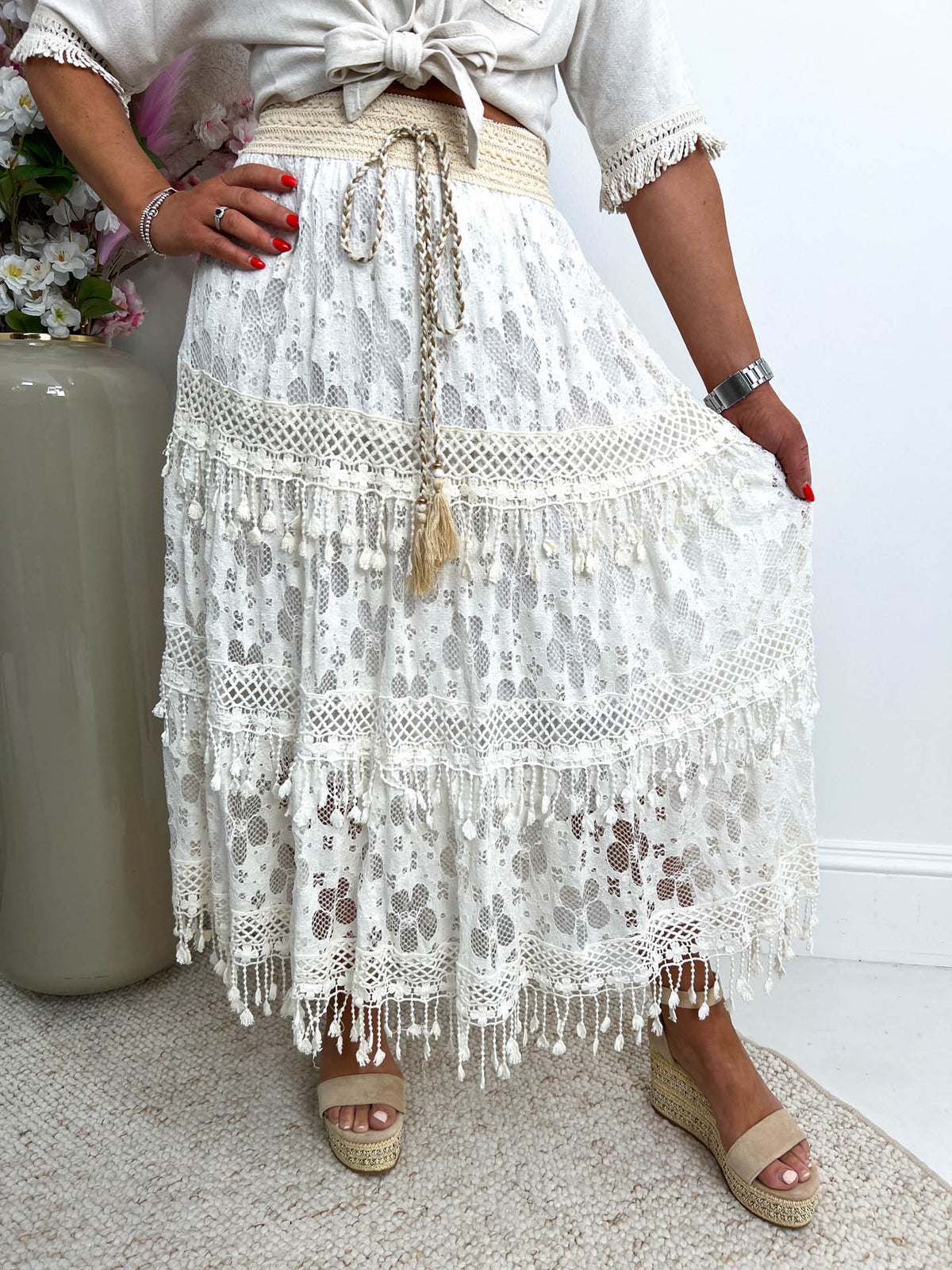 The Louise - Crochet Tiered Skirt