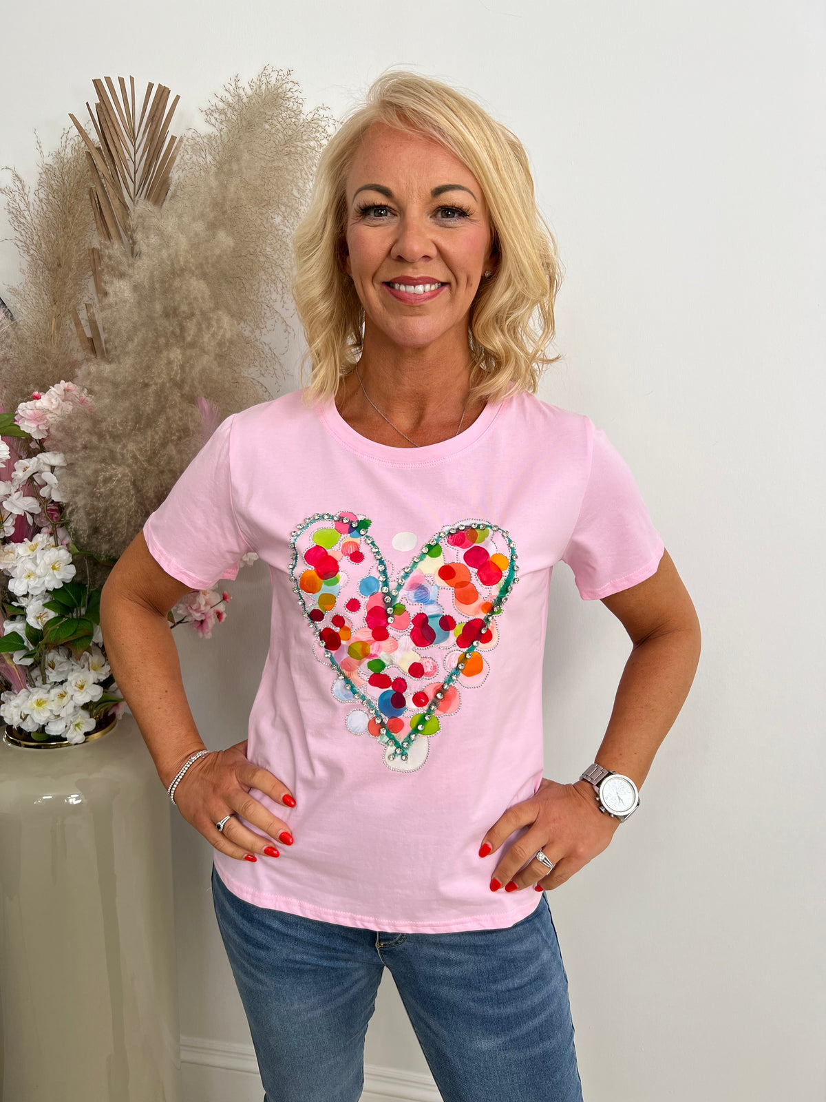 The Kiana - Multicolour Heart T-Shirt
