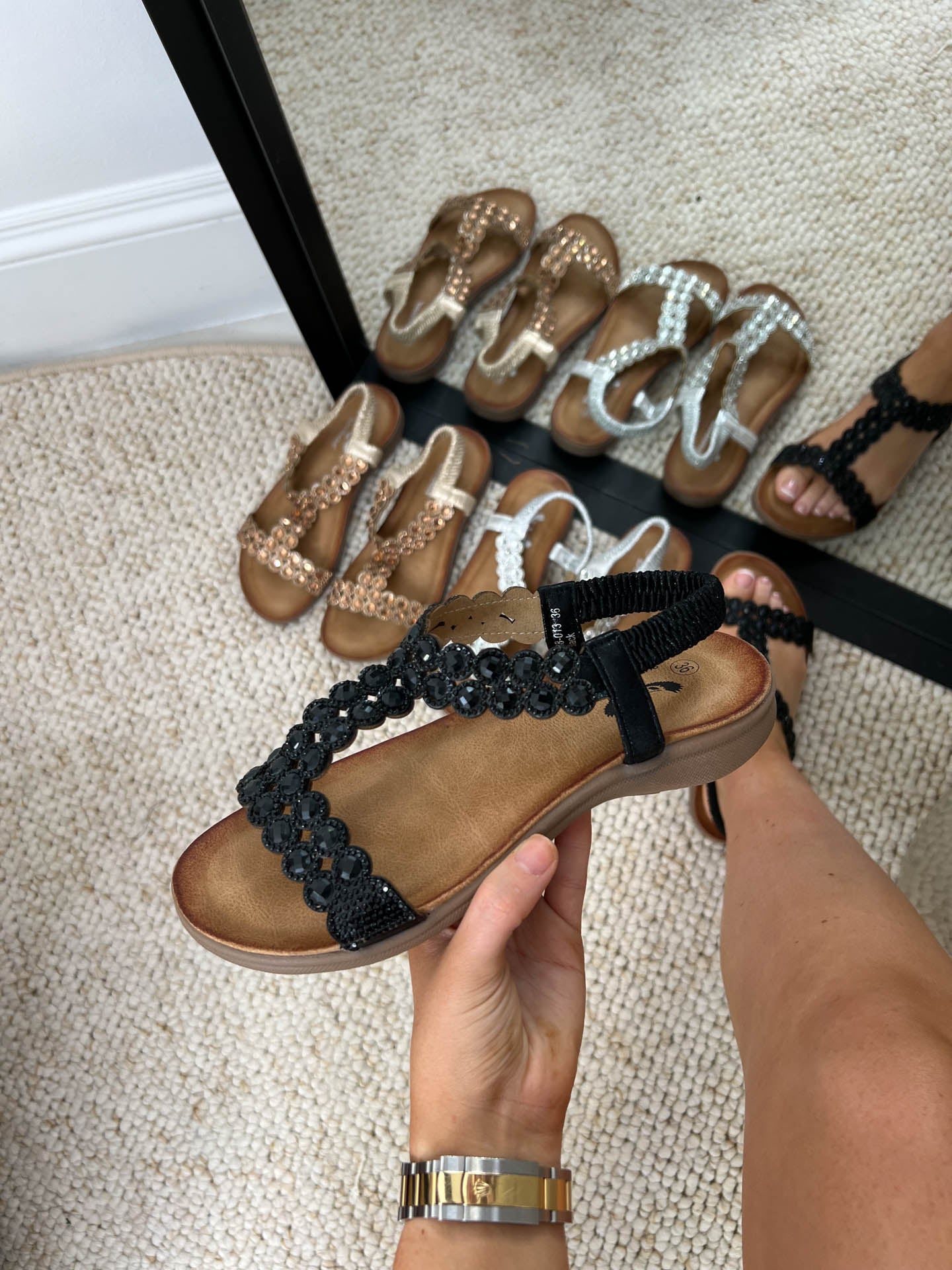 The Thea- Bejewelled Sandals