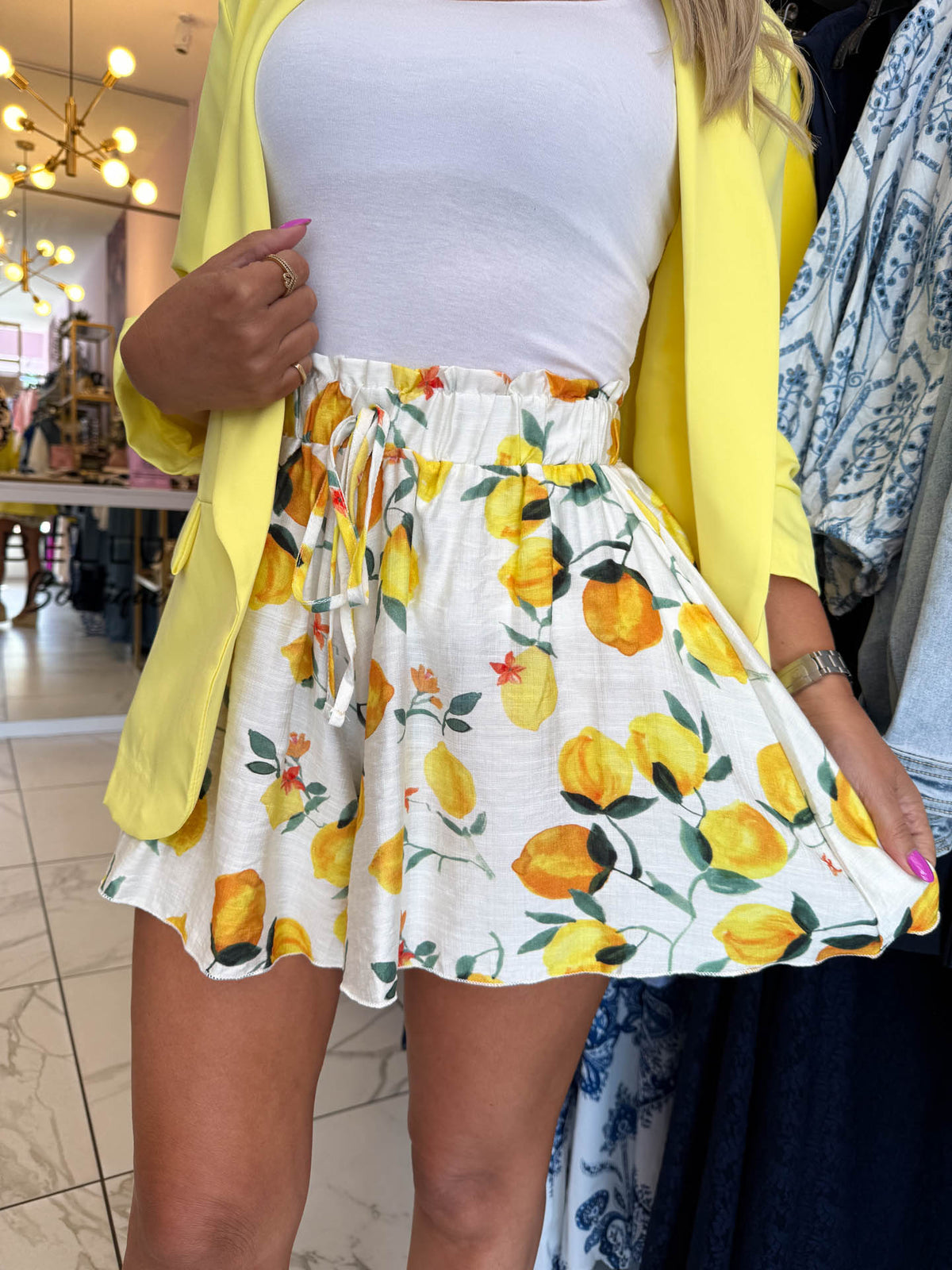 The Raya- Lemon Print Shorts
