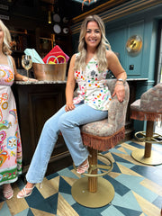 The Codi - Abstract Print Vest Top