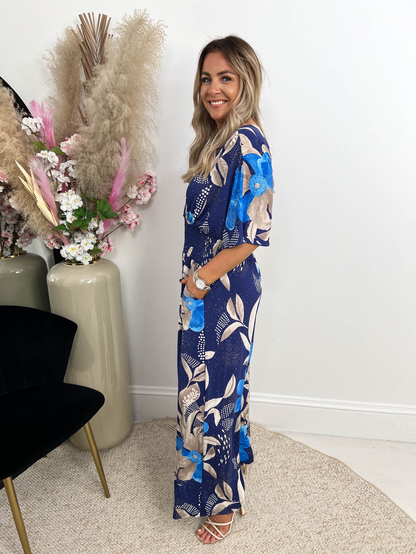 The Edith - Floral Print Jumpsuit
