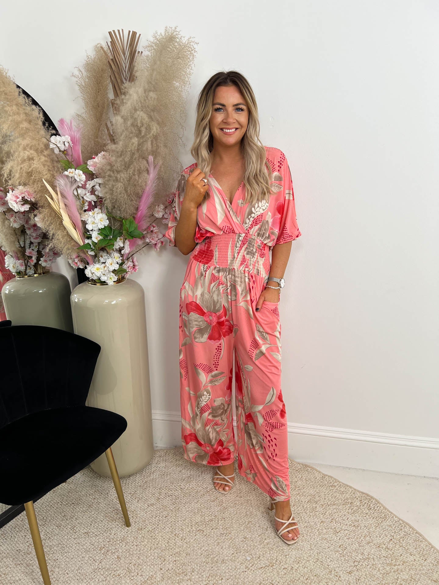 The Edith - Floral Print Jumpsuit