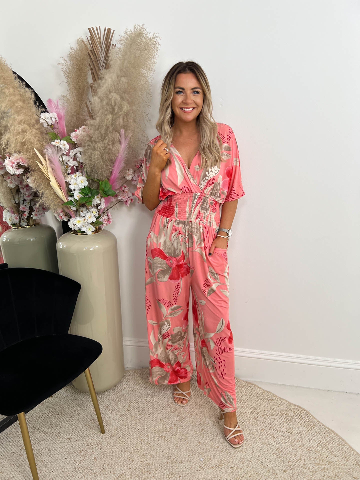 The Edith - Floral Print Jumpsuit