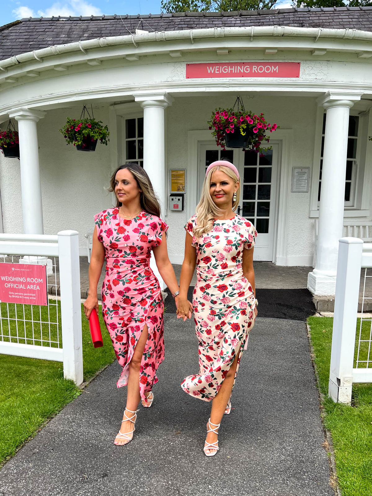 The Isabella - Rose Print Satin Dress