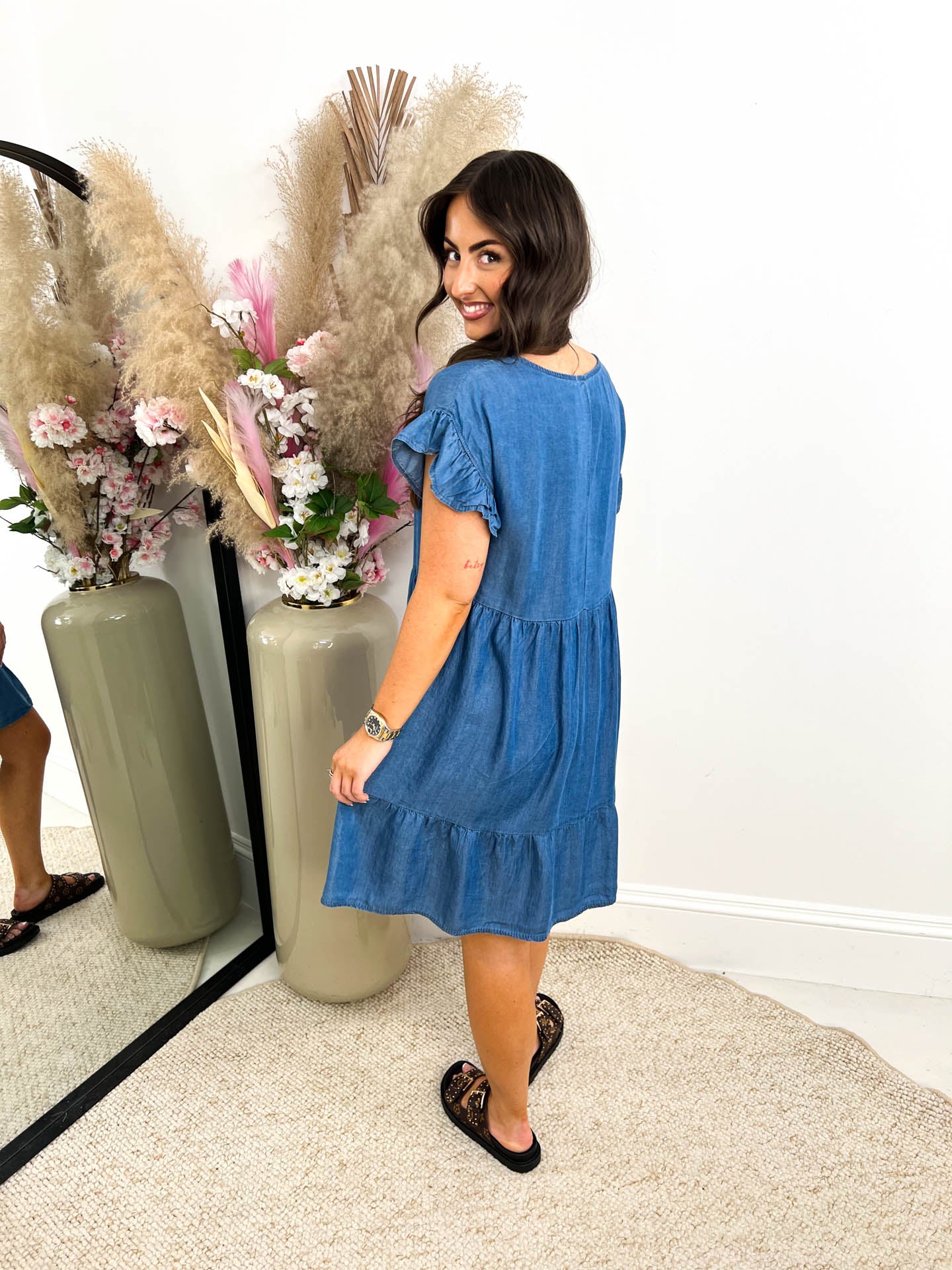 The Rebecca - Denim Mini Dress